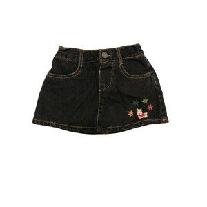Girl's Gymboree Jean Skirt with Embroidered Design Size 18-24M